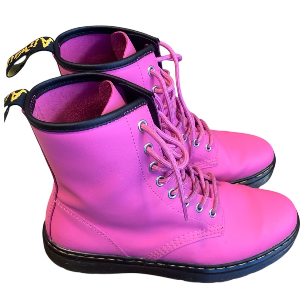 Dr. Martens hot pink “Zavala” combat boots